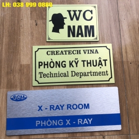 BẢNG TÊN PHÒNG CHẤT LIỆU ALU