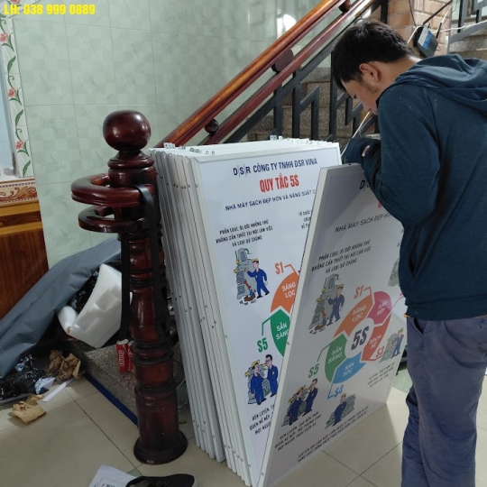 BẢNG MICA DÁN DECAL KHUNG NHÔM 