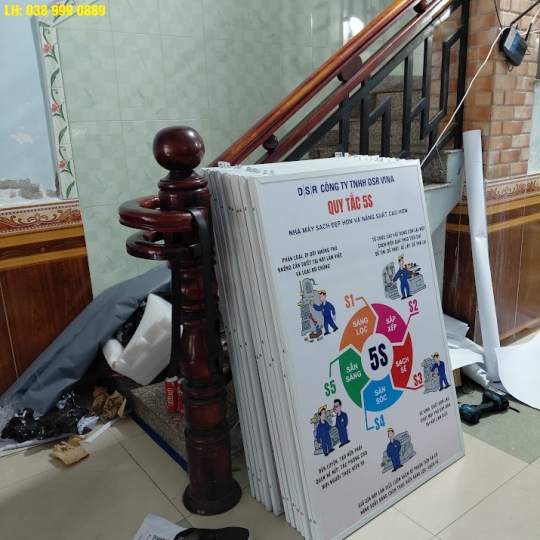 BẢNG MICA DÁN DECAL KHUNG NHÔM 