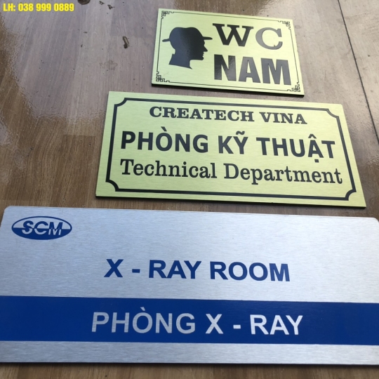 BẢNG TÊN PHÒNG CHẤT LIỆU ALU